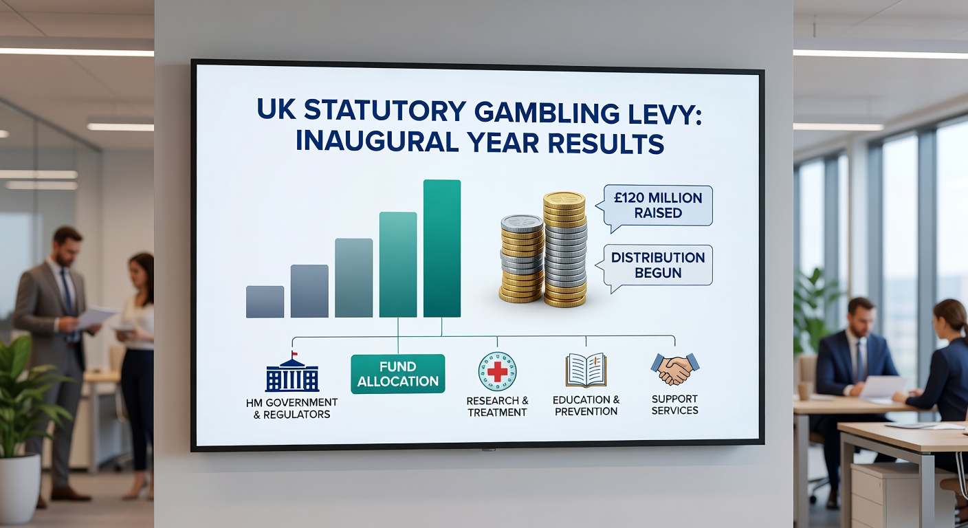 Graph showing rising curve of black market gambling share in the UK, overlaid with icons of offshore sites and regulatory symbols