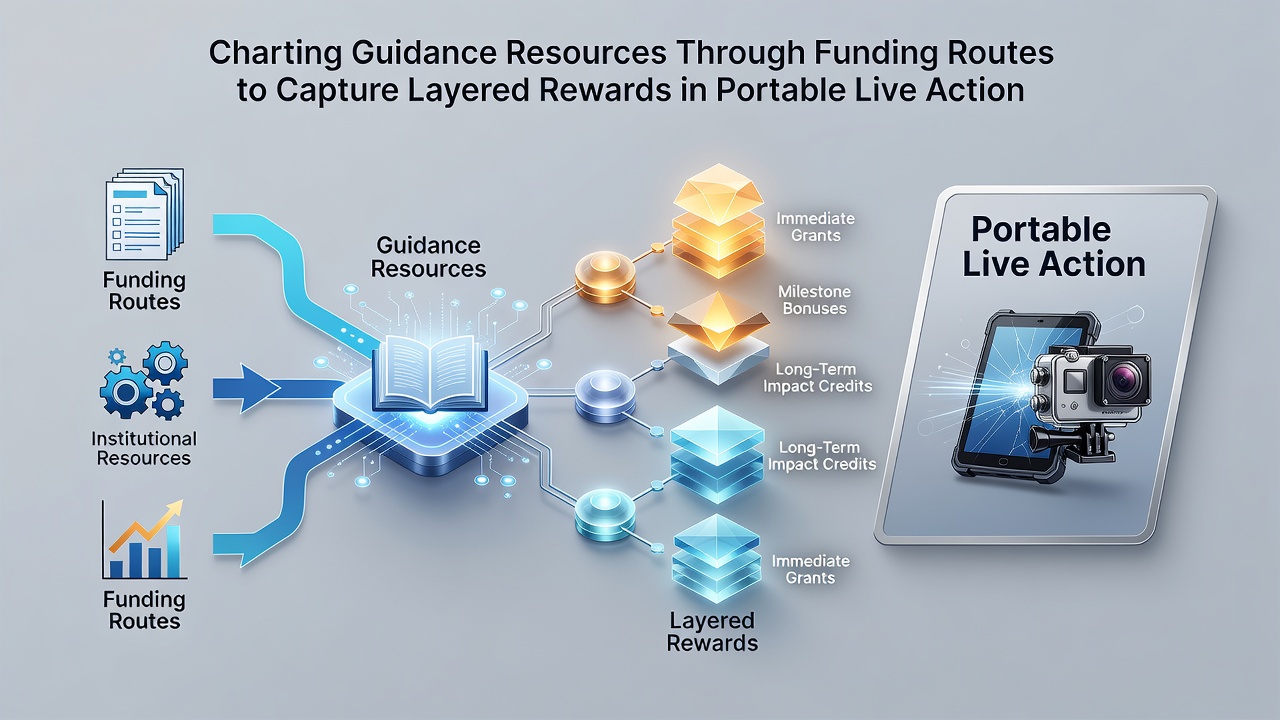 Detailed diagram of layered reward mechanisms linked to various portable platform funding options