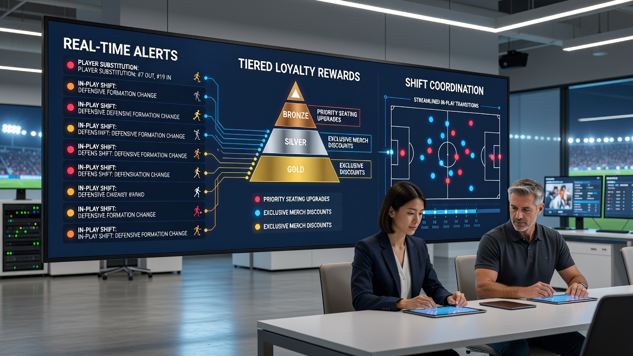 User interface illustrating tiered loyalty rewards linked to football, horse racing, and slot activities
