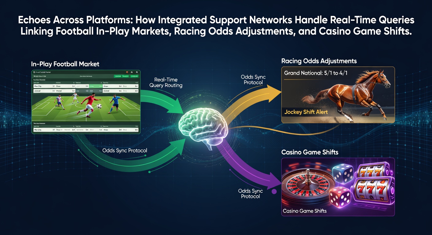 Integrated support networks managing real-time betting queries across football, racing, and casino platforms