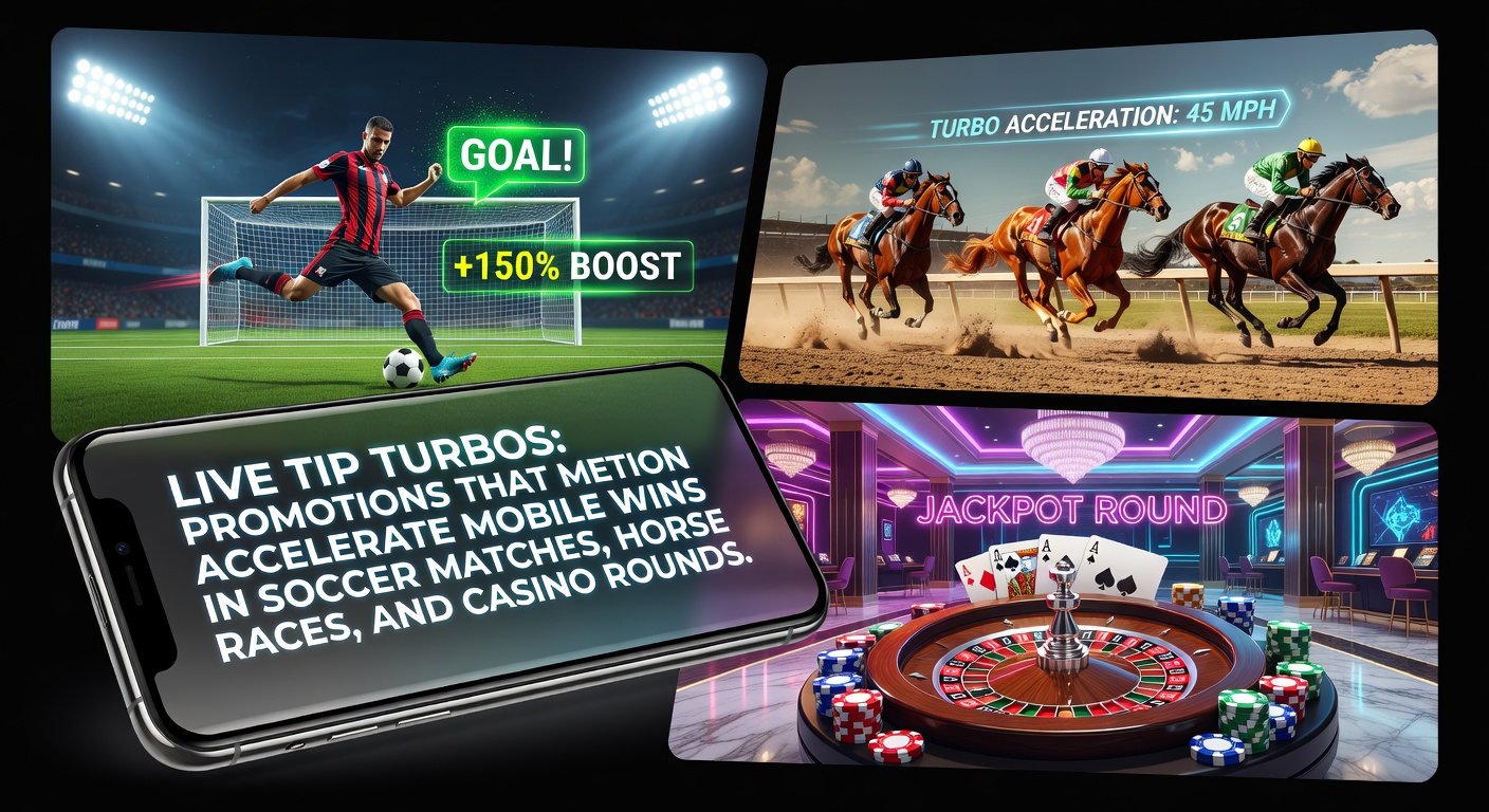 Dynamic mobile app interface displaying a live tip turbo promotion activating during a high-stakes soccer match, with odds boosting in real-time