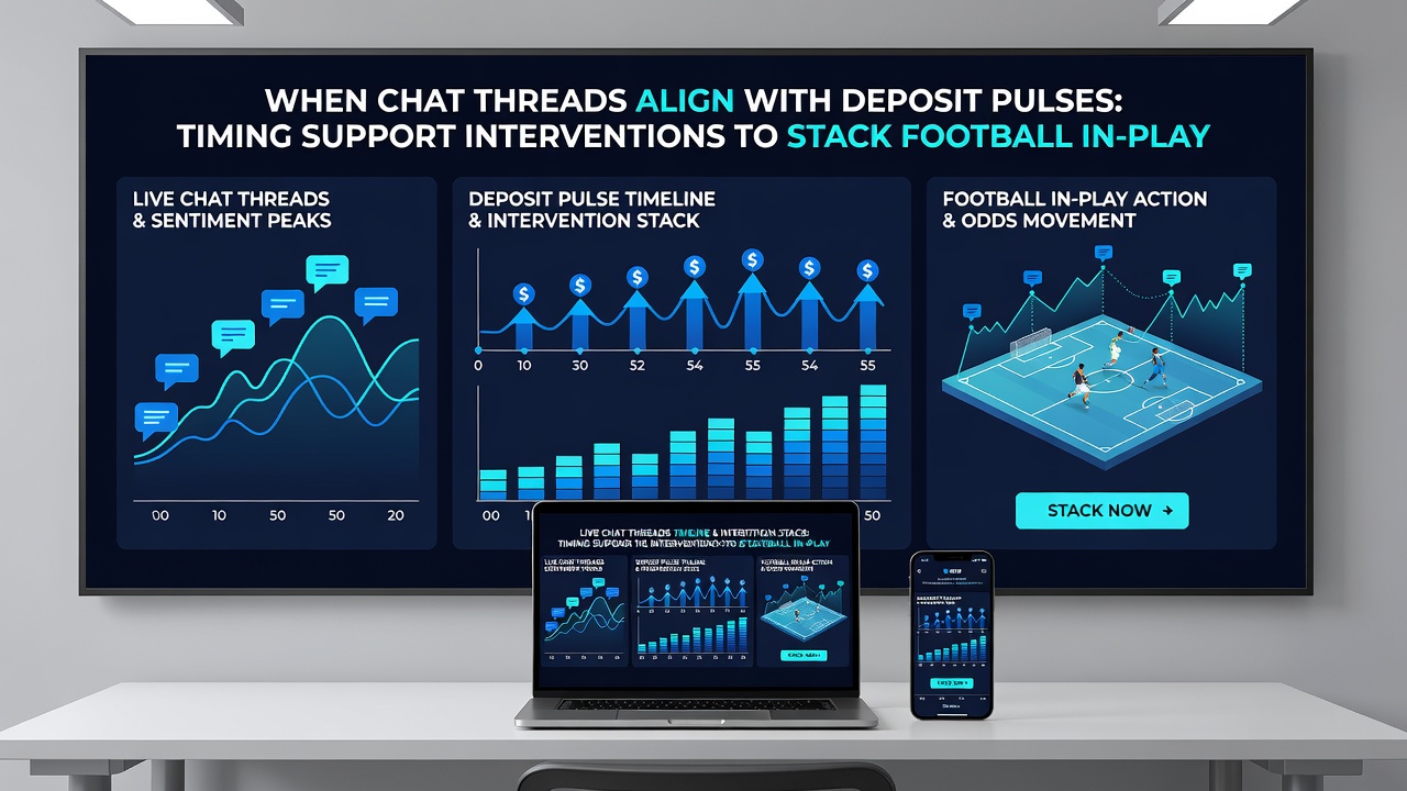 Analytics dashboard displaying deposit timing, chat interventions, and cross-game betting stacks in football, racing, and slots